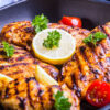 Grilled Chicken Breast with Lemon and Tomatoes