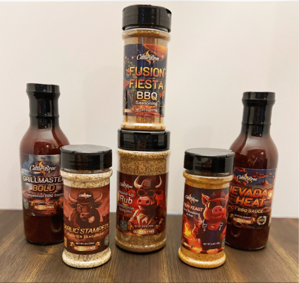 Cattle Bros Sampler Pack Sauce &Amp; Seasonings Bottles